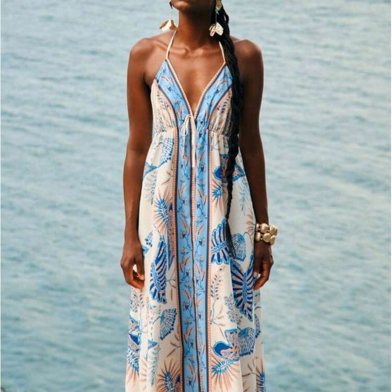 vestido de praia, vestido longo
