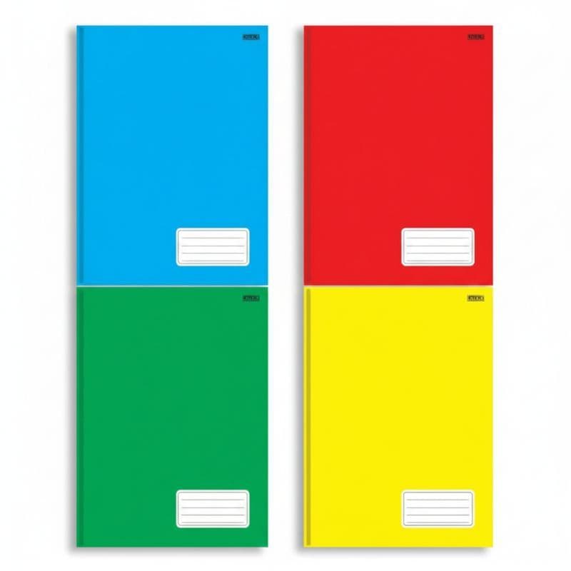 Kit 5 Cadernos GRANDE 96 folhas Brochura Capa Dura Universitário Brochurão