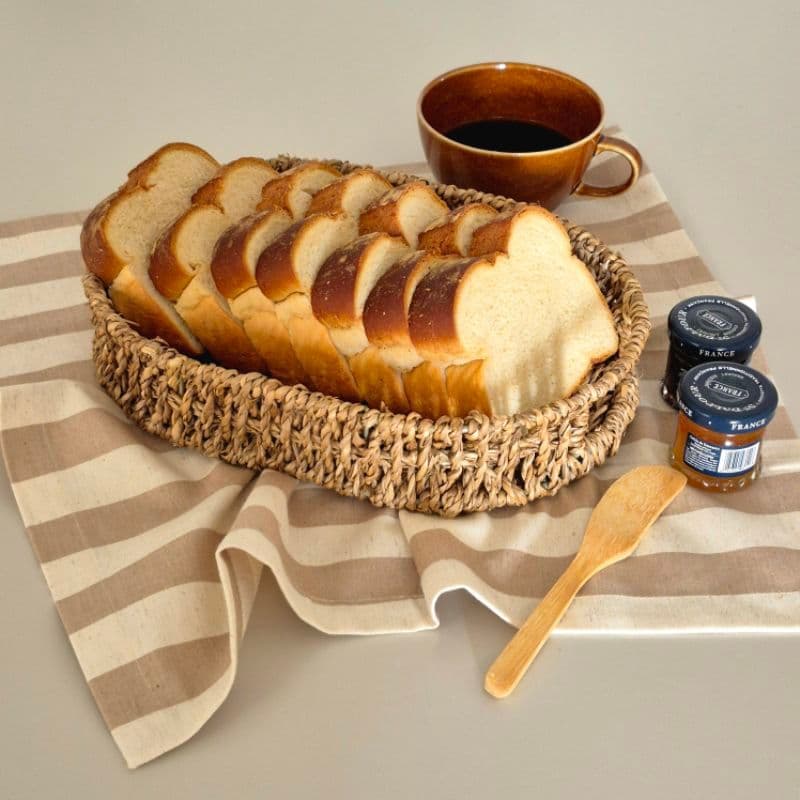 Cesta de Fibra Natural para Pães e Mesa Posta L28xP21xA5cm