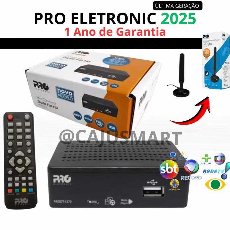Conversor Digital para TV Proeletronic PRODT-1270