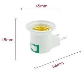 Adaptador Bocal De Tomada E27 Lâmpadas Bulbo Com Interruptor loga-Desliga