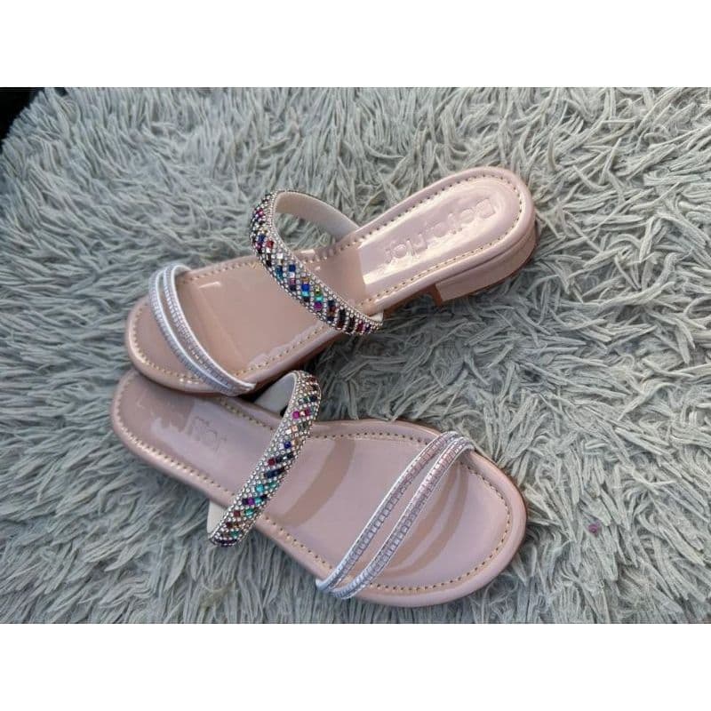 tamanquinho feminino baixo, chinelo rasteirinha com Strass