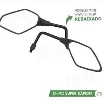 Retrovisor Mini p Z400 Kawasaki c dobra Especial 90 graus Honda