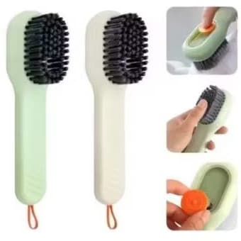 Escova de limpar tênis e roupas com Dispenser Integrado de Sabão