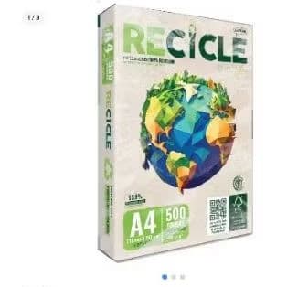 Papel Sulfite A4 75G Recicle Papel Jandaia- Pacote com 500 Folhas