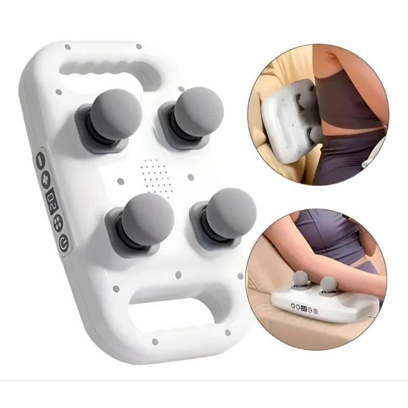 Massageador Tecidos Profudos Elétrico Portatil 4 Cabeças Usb