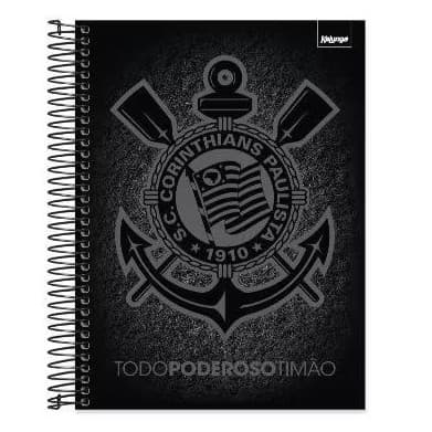 Caderno Universitário Capa Dura 20x1 320 Folhas Corinthians Spiral