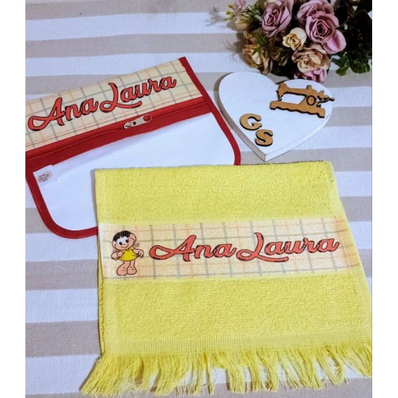Necessárie personalizada+toalhinha para kit higiene bucal escolar