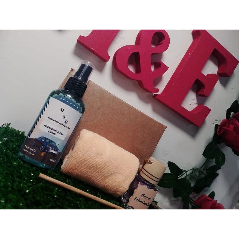 kit CHEIRINHO PARA CARRO 1 SPRAY 60 ML+ 1 CHEIRINHO DE PENDURAR+ FLANELA VÁRIAS FRAGRÂNCIA