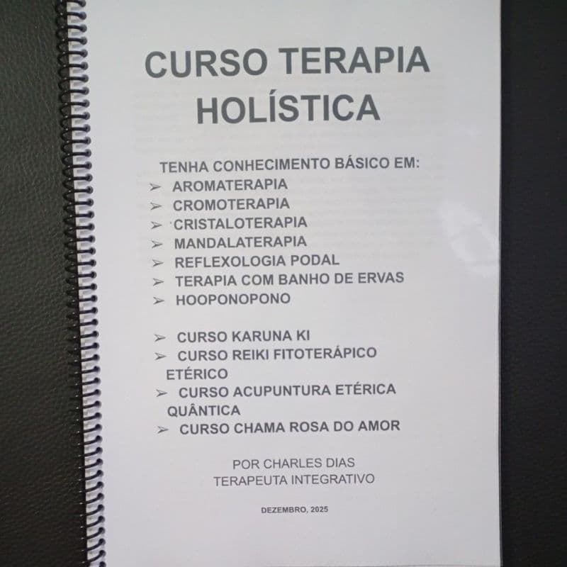 Apostila Curso Terapia Holística + Certificado de 350 horas