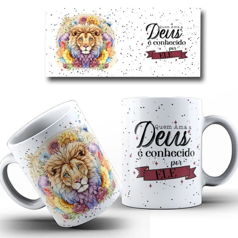 Caneca Presente Cristão | Leão da Fé | Fé e Proteção