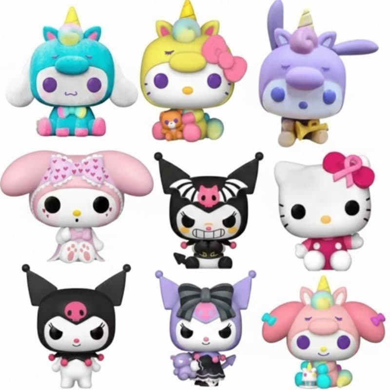 Bonecos Colecionáveis Pop Hello Kitty, Sanrio, Figuras Anime, Kuromi, My Melody, Cinnamoroll