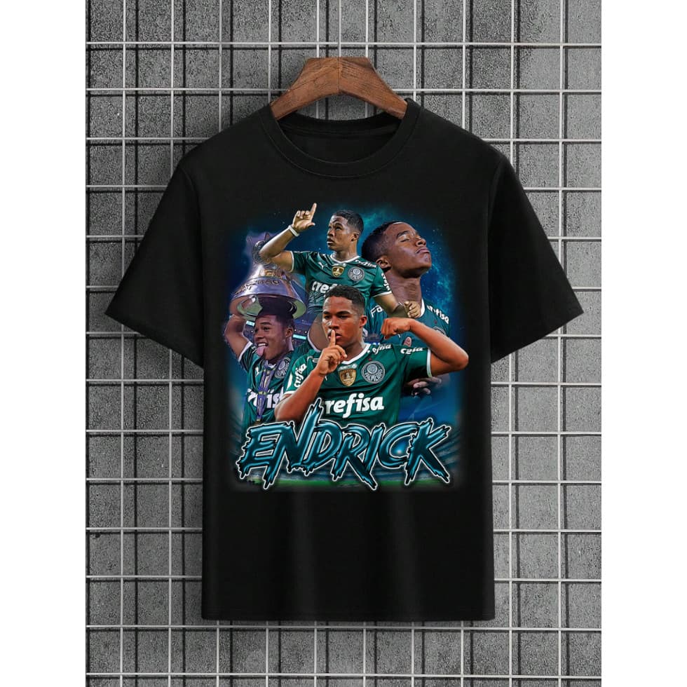 Camiseta Endrik Palmeiras Unissex 100% Algodão Premium 30.1