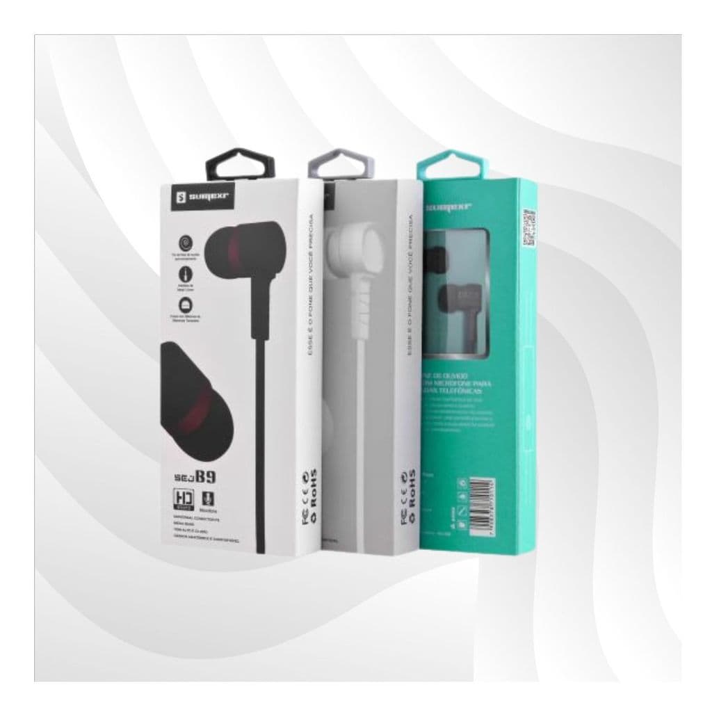 Kit Lojista 5 ou 10 Fone Ouvido Intra-auricular Microfone Grave Potente Alto com fio - Com Microfone Sumexr - SEJ