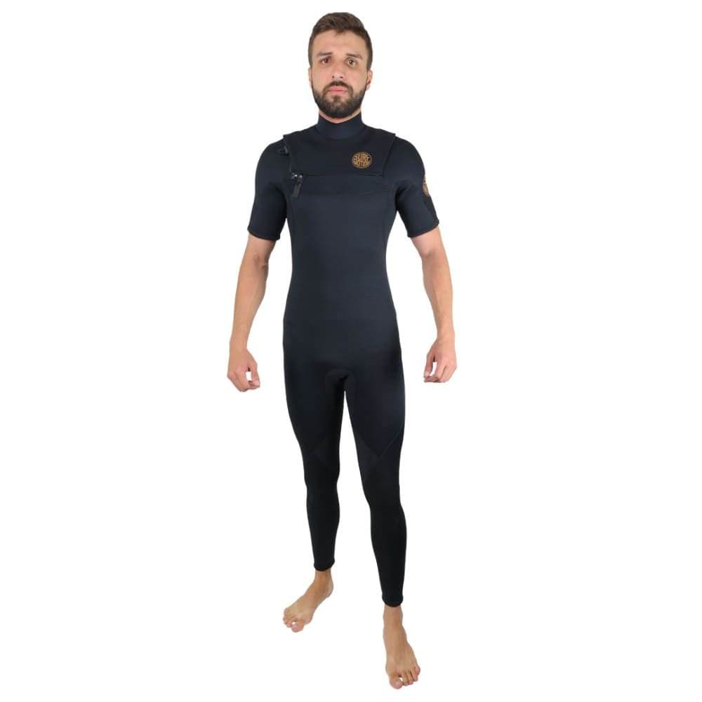 Long John 3mm Vedado Chestziper Curto Surf Motion Pro III