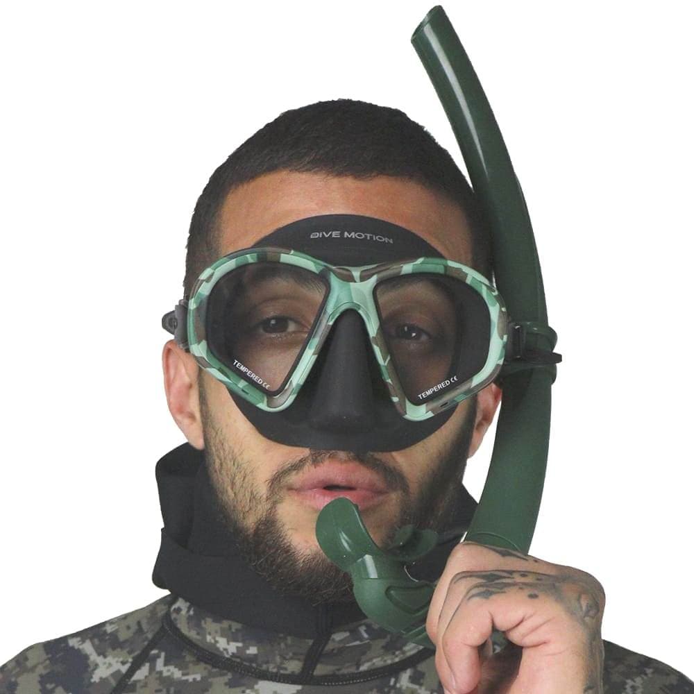Kit Apneia Pesca Sub Dive Motion - Camo Green