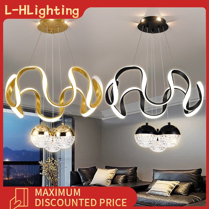 Lustre moderno nórdico para restaurante, lustre simples para sala de estar, luminária de teto