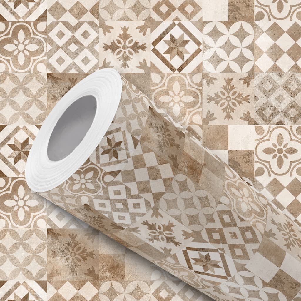 Papel de Parede Vinílico Padrão Azulejo Português Adesivo Resistente