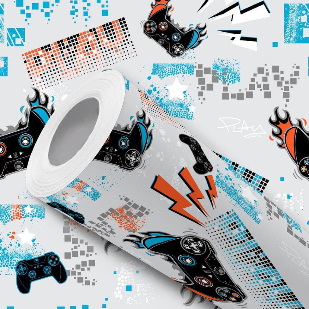 Papel de Parede Vinílico Fundo Gamer Video Game Play Adesivo Resistente