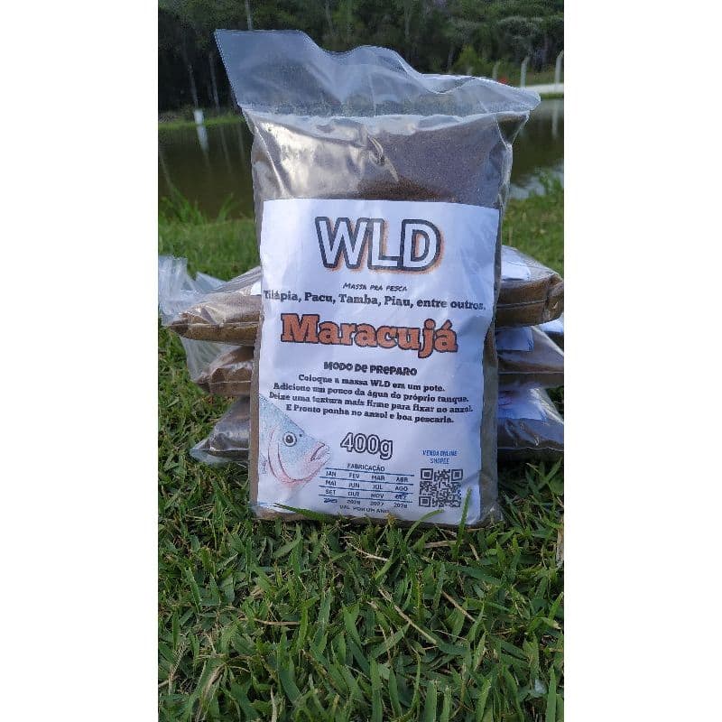 Massa pra pesca, isca WLD 400g Maracujá