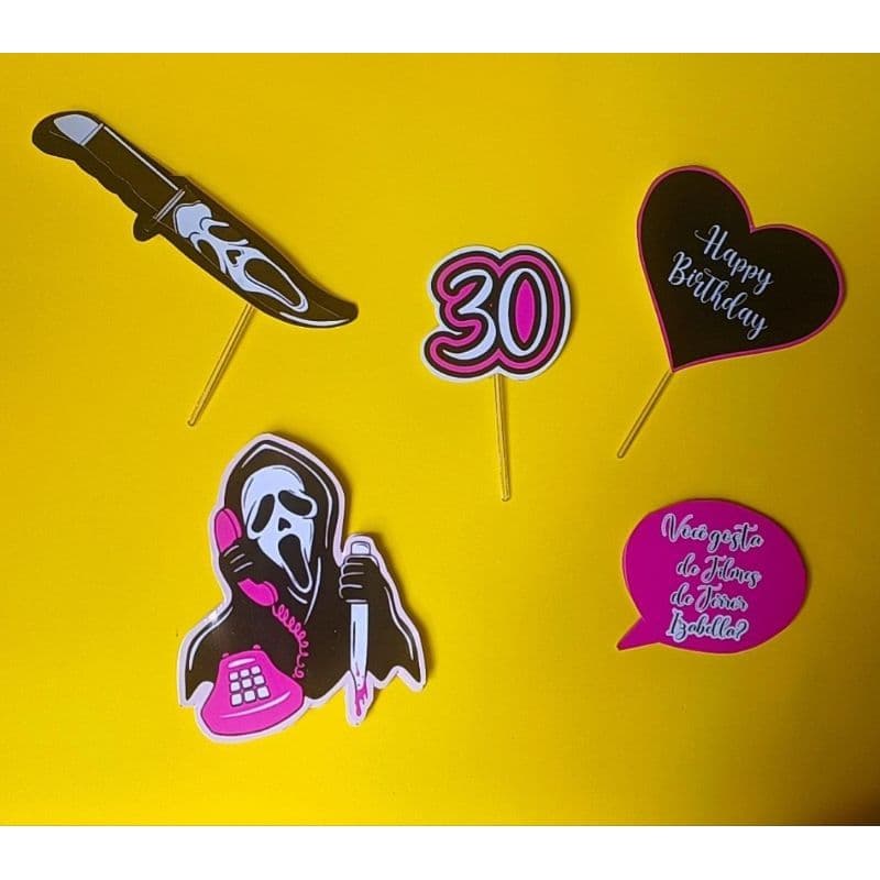 Topo de bolo Panico  Personalizado  - DECORAÇÃO DE HELLOWEN