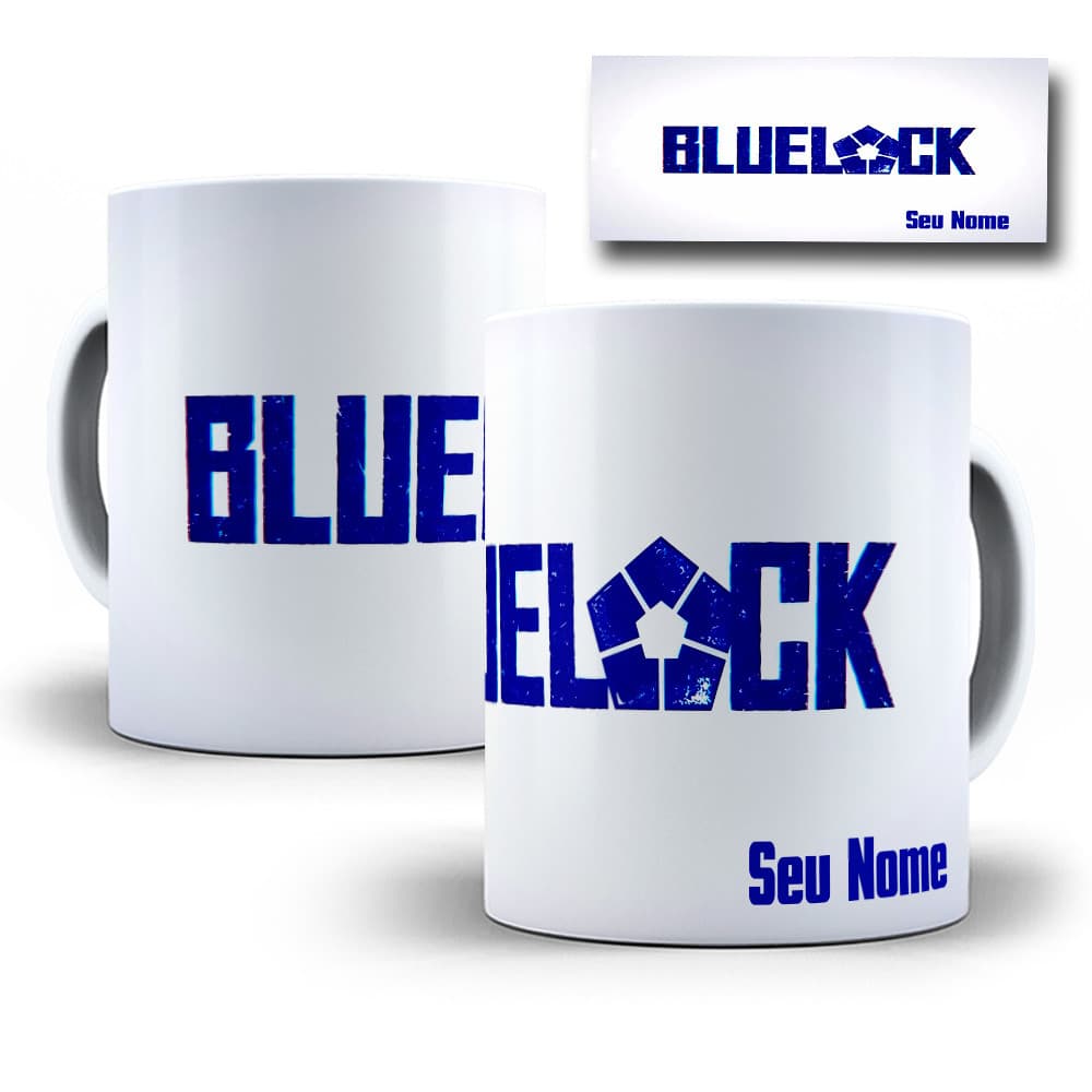 Caneca Porcelana Anime Blue Lock Personalizada com Seu Nome
