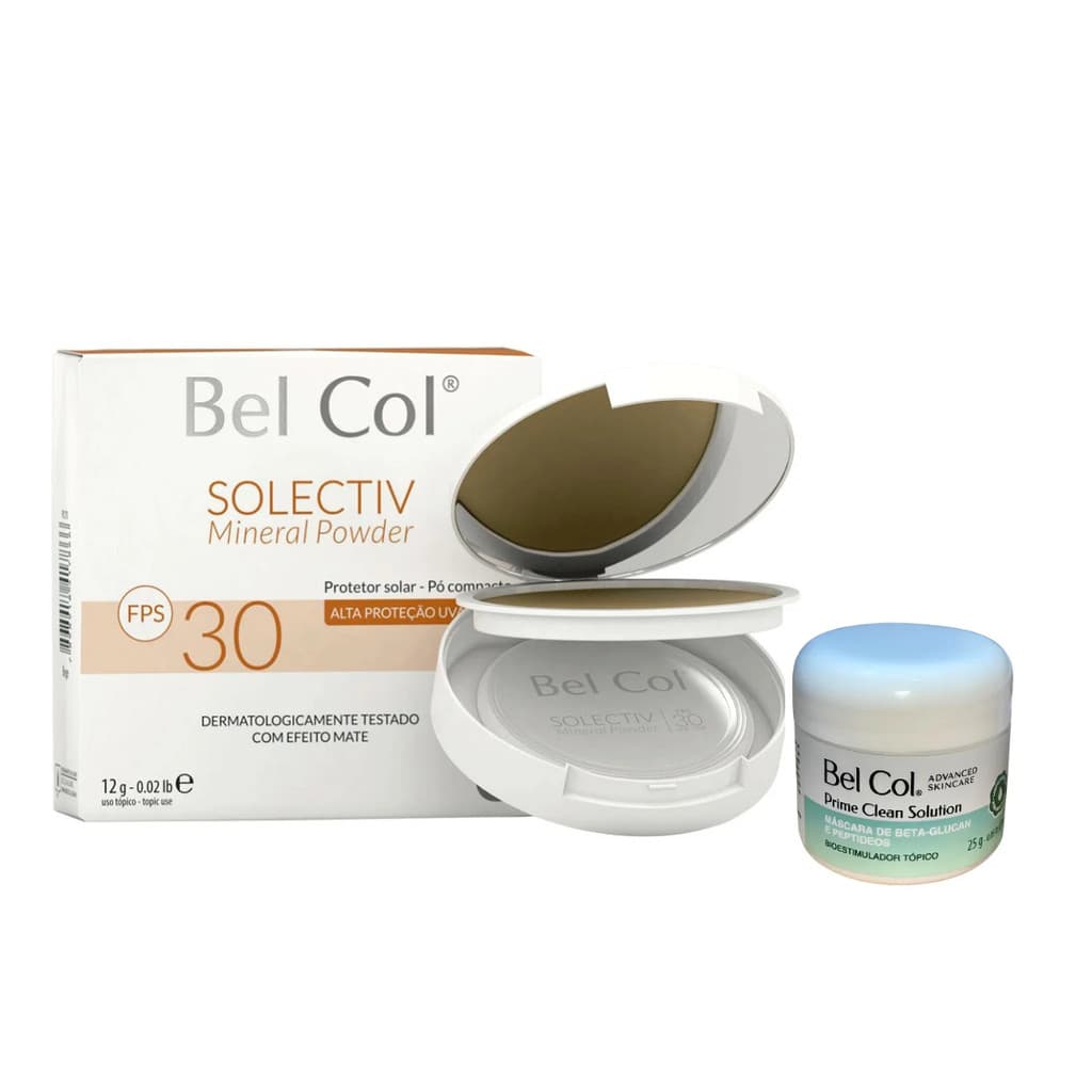 Bel Col Solectiv Pó Compacto e Protetor Solar FPS 30 12g Canela (VENCIMENTO 10/26)