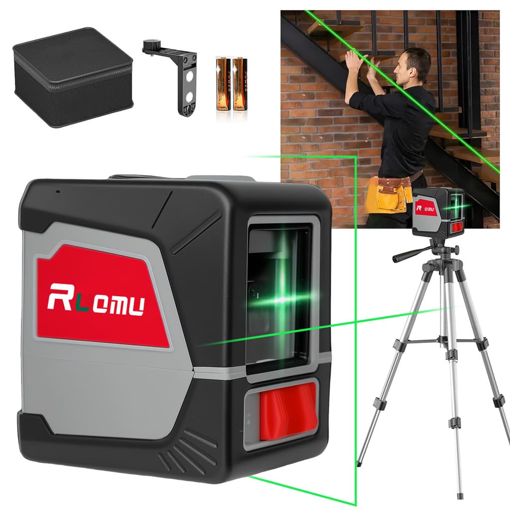 Nivel A Laser 2 Linhas Verde Com Tripé Profissional 20m