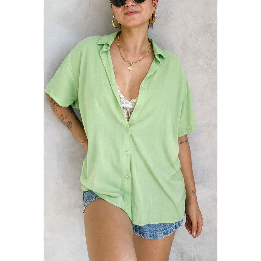 Blusa Feminina Blusa Unissex Camisa Social Botões Feminina Estilosa Casual