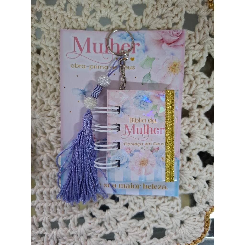 Chaveiro Mini Bíblia para Lembrancinhas | Chaveiro | Mini Bíblia | Primeira Comunhão | Batizado