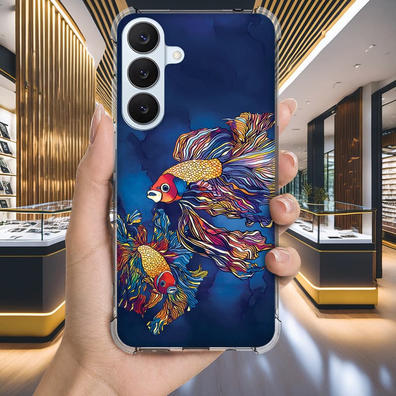 Capa Capinha GALAXY J7 PRO PRIME J6 J5 PLUS Anti-impacto Personalizada petz PEIXE (4223)