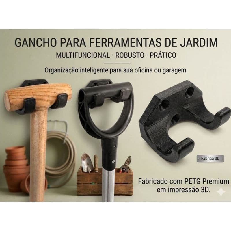 Gancho Suporte De Parede Para Ferramentas De Jardim E Oficina PETG Impressão 3D Organizador Robusto