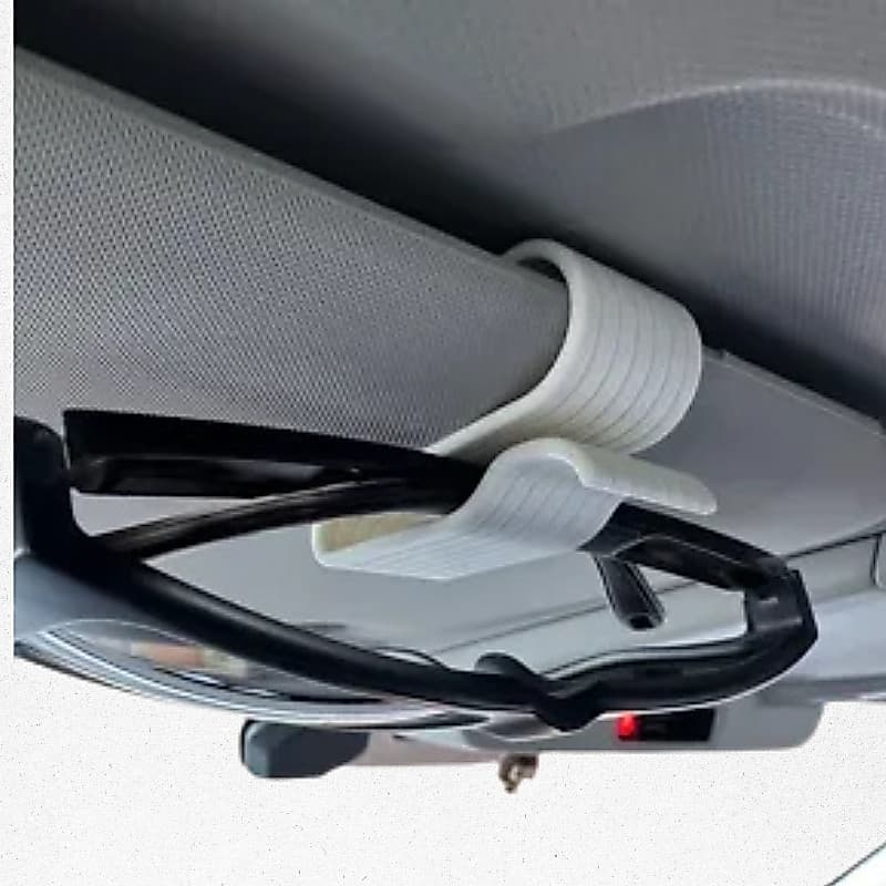 Kit 2 Suporte de Óculos Universal para Carro Veiculo Organizador Material Premium