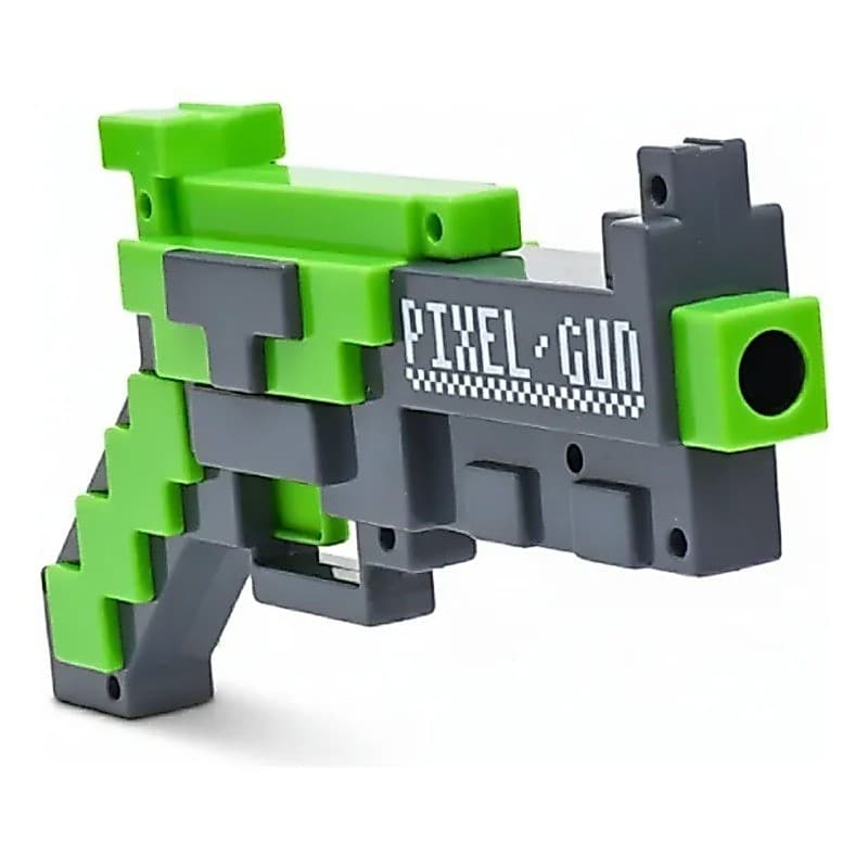 Pistola De Brinquedo Minecraft Pixel Gun Com 5 Dardos