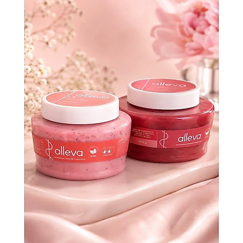 Kit Esfoliante Corporal 250g + Geleia Hidratante 250ml Alleva Skin