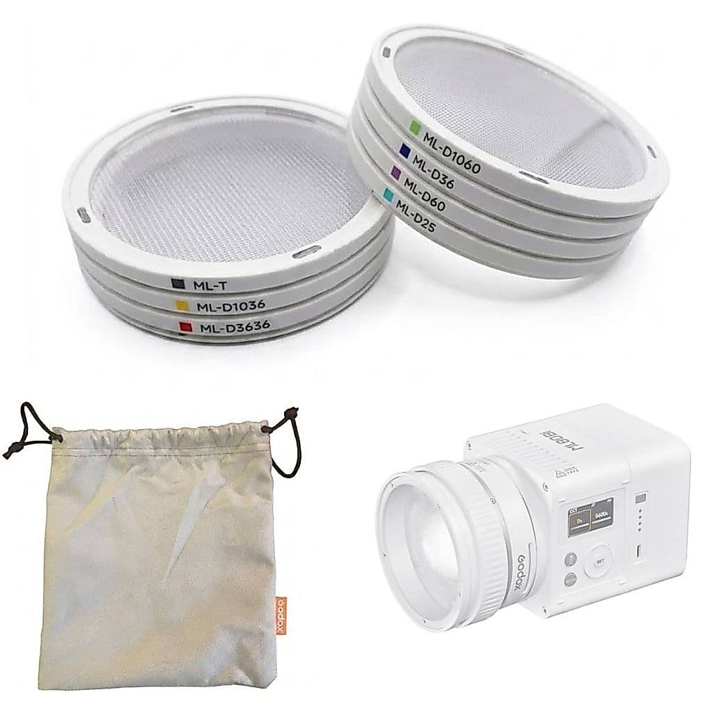 Conjunto De Difusores Magnéticos Godox Para Luzes Led Bicolor Ml80 E Ml150