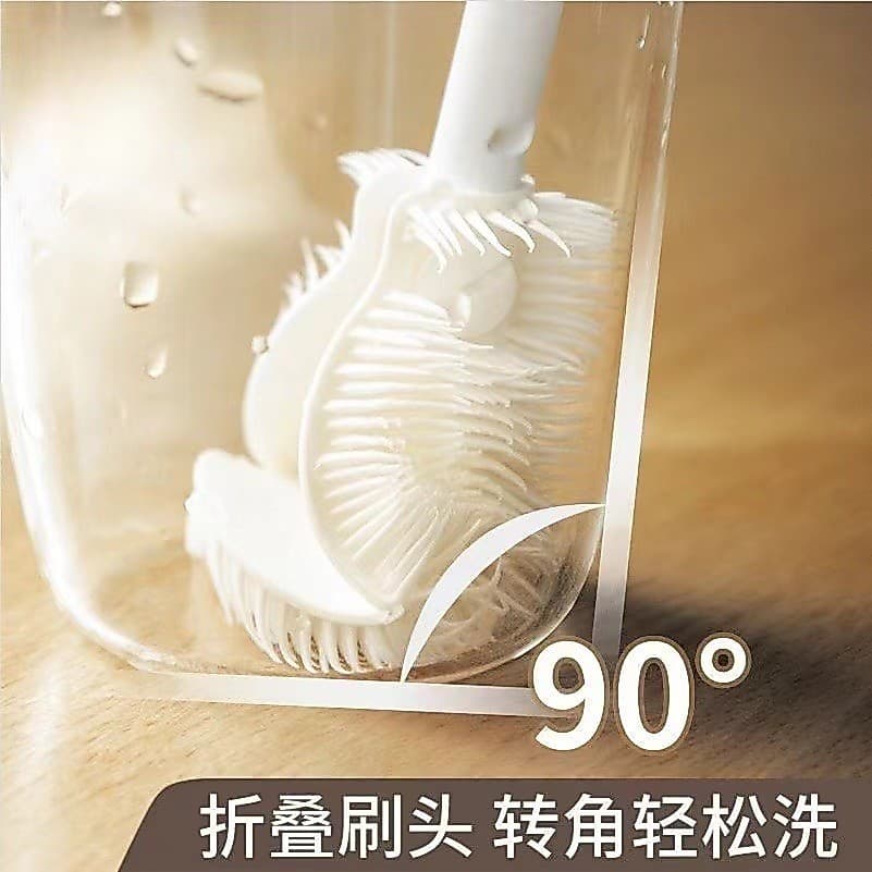[Novo estilo escova dobrável para lavagem de copos] escova de Silicone com cabo longo, escova para lavar copos, copo de