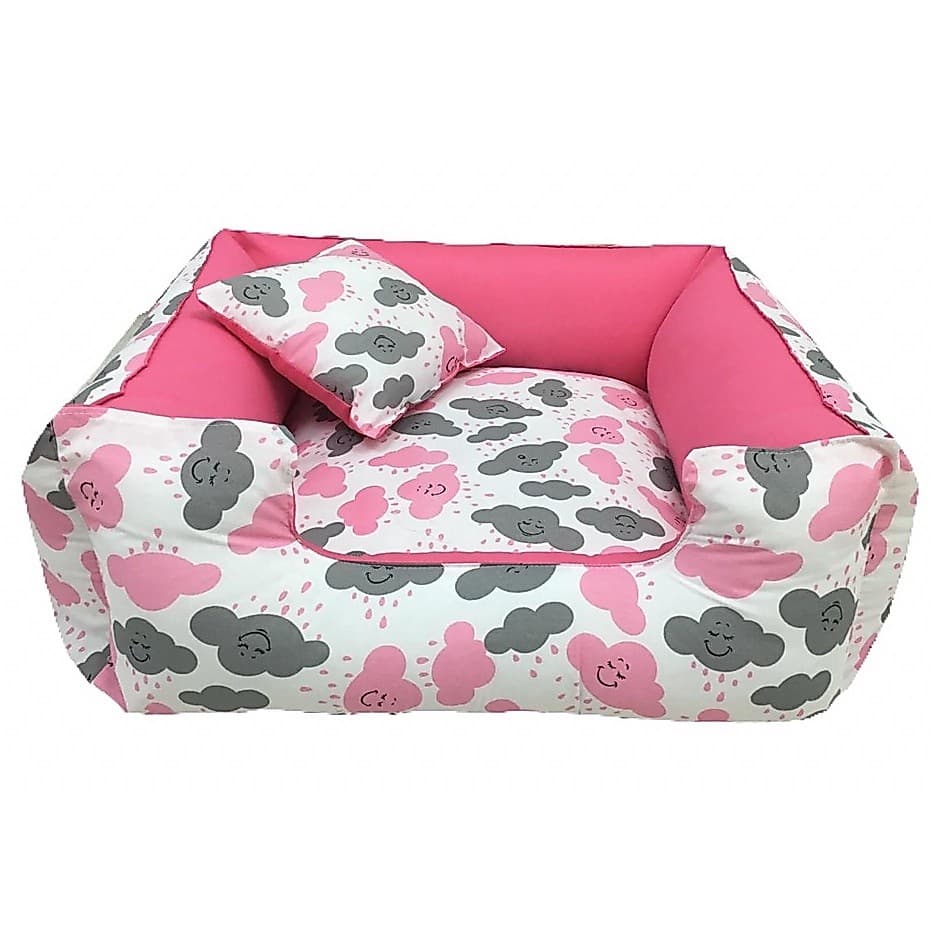 Cama Caminha Para Cachorro Ou Gato Grande 60x60 Caminha Pet 100% Algodão + Travesseiro