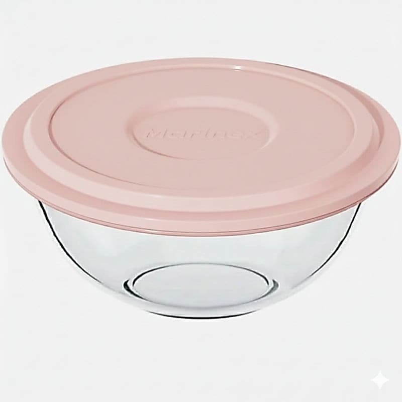 Pote tigela bowl vidro 1,5L Marinex Plus, c/ tampa.