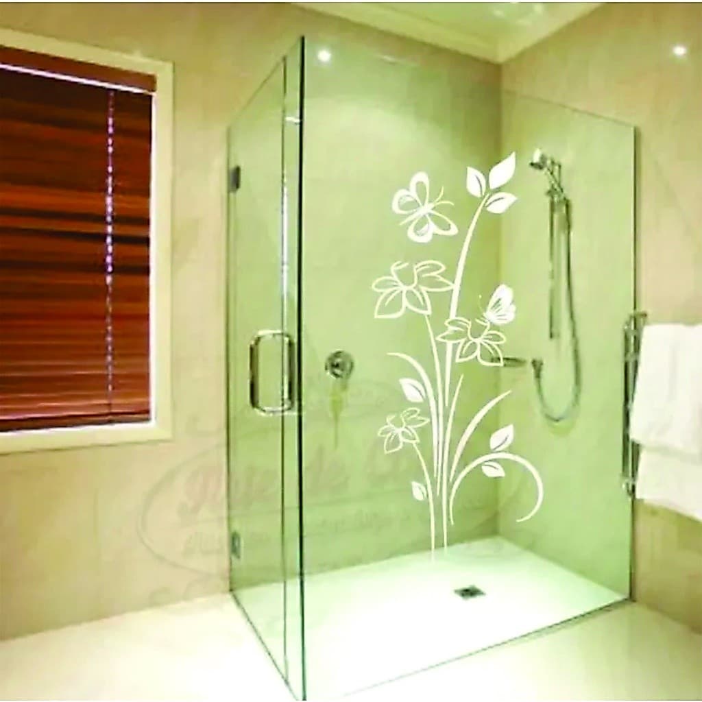 Adesivo Para Box De Banheiro Floral 40x100