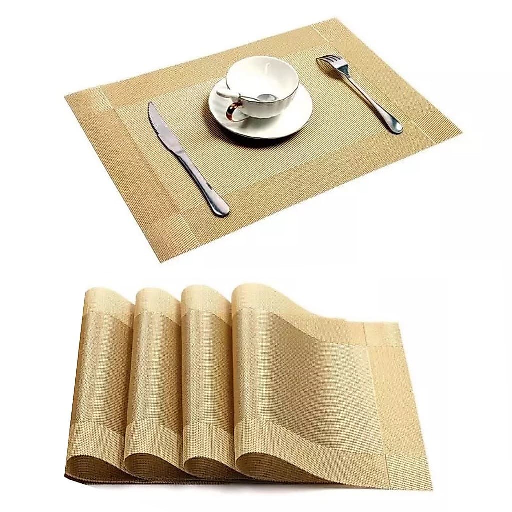 Kit 4 Jogo americano Mesa Posta Jantar Impermeável Luxo Retangular 30x45 cm