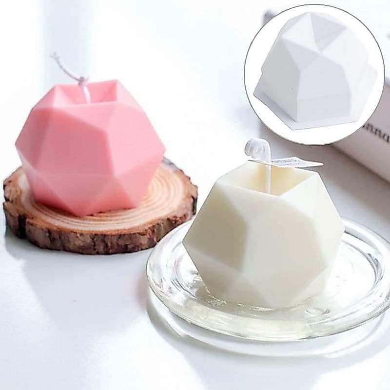 Molde De Silicone Criativa Multilateral De Diamante/Cubo De Vela Artesanal Para/Aromaterapia