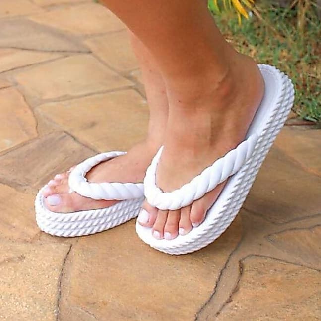 Chinelo Feminino Papete Trançado Nuvem em Slide Leve e Confortável Lançamento Verão 2025 DESCONTO