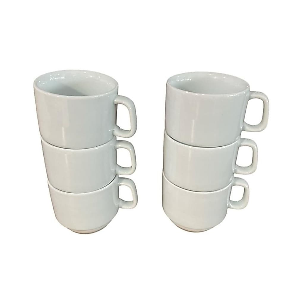 KIT 6 Xícaras de Chá SEM Pires em Porcelana 210ml - SALDO DE FÁBRICA