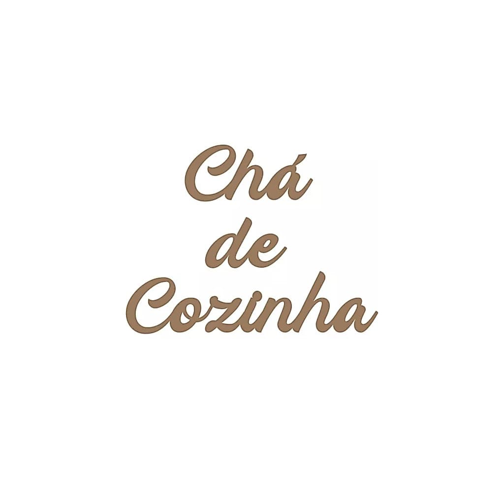 Palavra Chá De Cozinha Mdf Parede Letreiro Festa