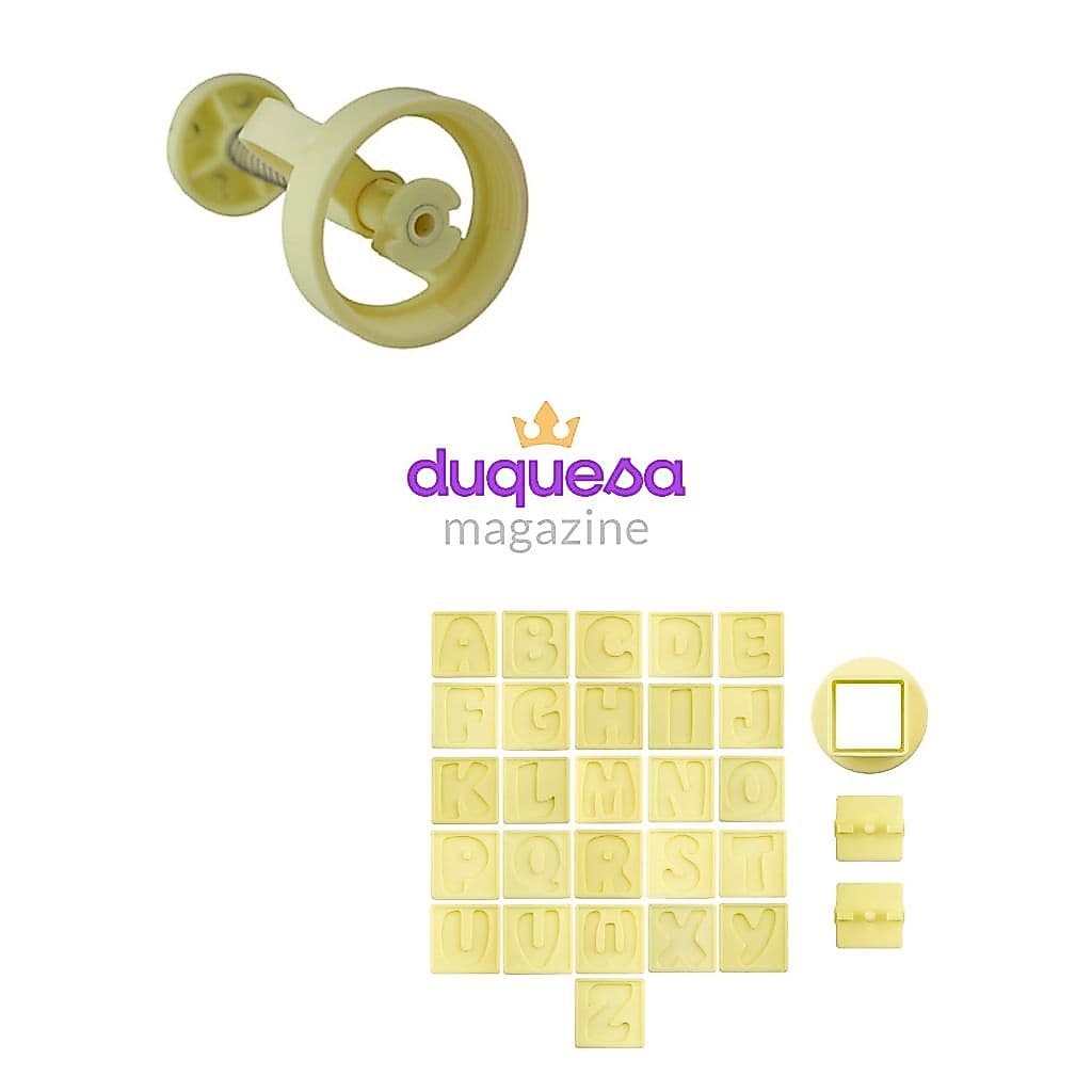 Kit 1 Base do Ejetor +1 Ejetor Max Letras Modelador Molde de Doces BlueStar