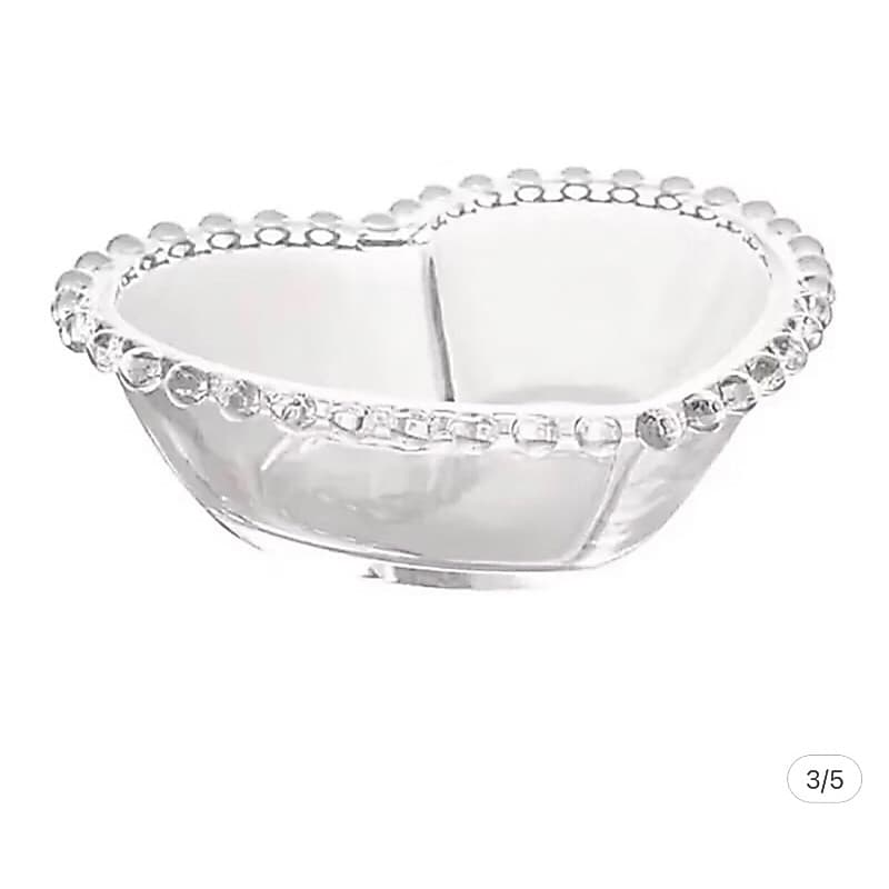 Bowl de Cristal Coração  13,5cm x 12,5cm x5cm