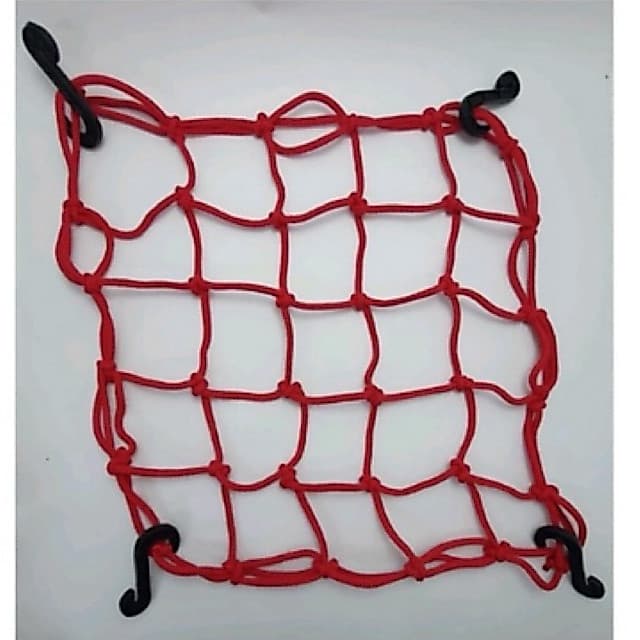 Rede Redinha Elástica Aranha capacete e Bagageiro de Moto Vermelha.