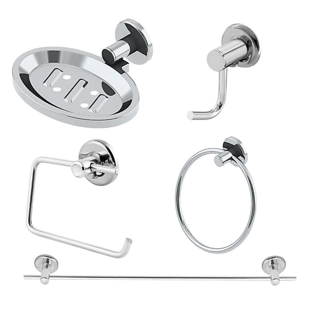 Kit Acessorios Para Banheiro Light 5 Peças Completo