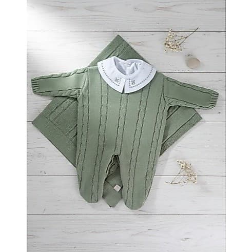 Saída Maternidade Verde Oliva e Body Gola Bordada Du